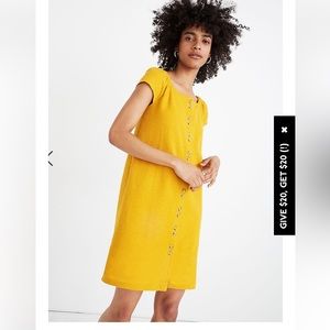 Madewell texture and thread cap sleeve dress 💛